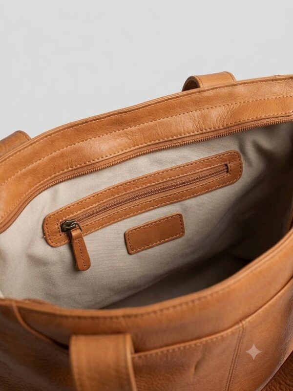Bolso Tote de Cuero color Miel para Mujer
