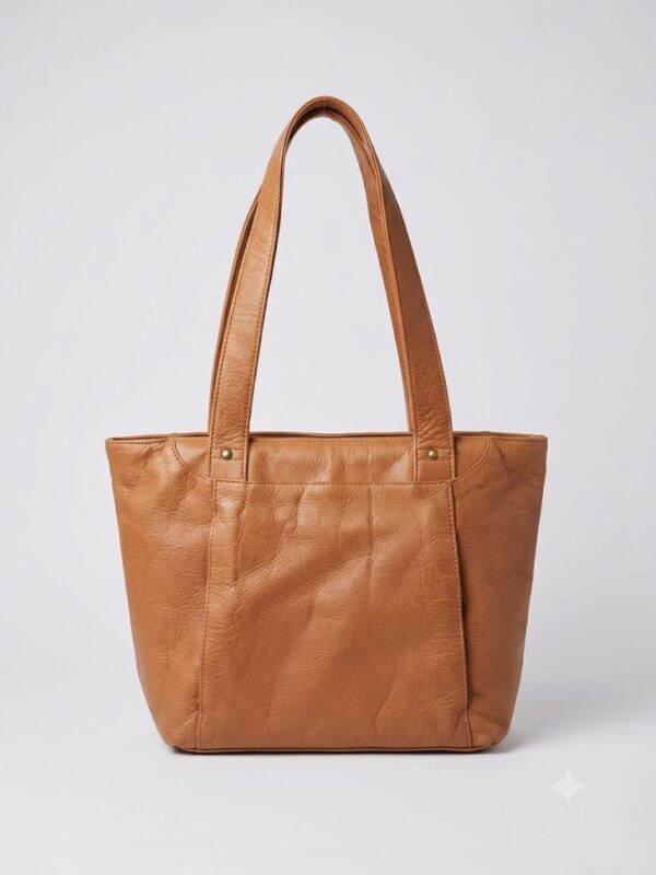 Bolso Tote de Cuero color Miel para Mujer
